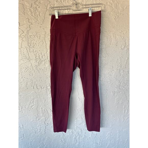 HALARA Pants - NWT Halara Mid-Rise Skinny Leggings - Size Medium (7/8) - Burgundy